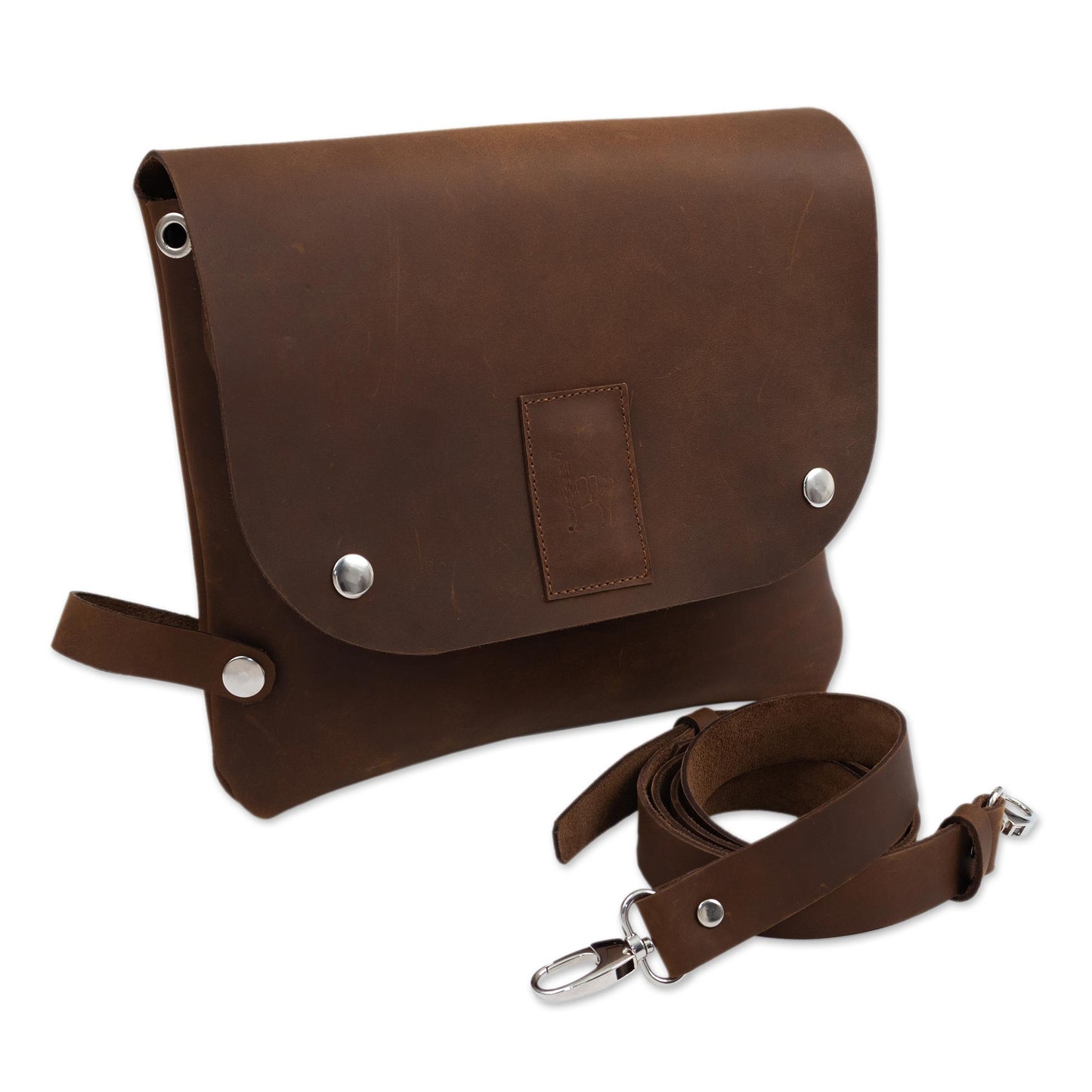 Cyclist's Delight Bike and Shoulder Bag in Brown Leather