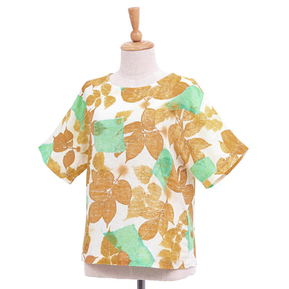 Botanical Mood Thai Botanical Ouke-Printed Cotton Blouse