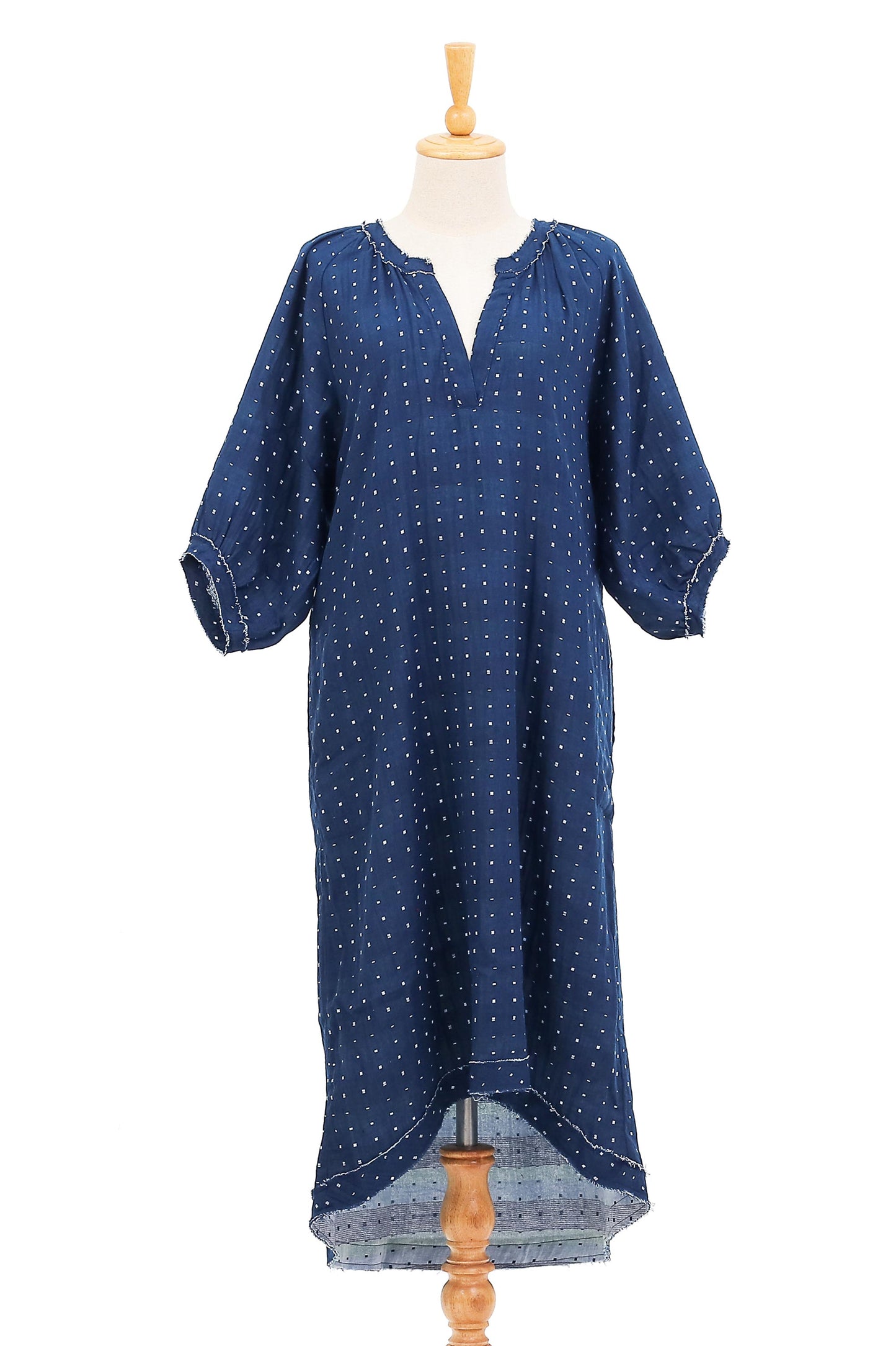 Chao Phraya Shores Tunic-Style Cotton Dress