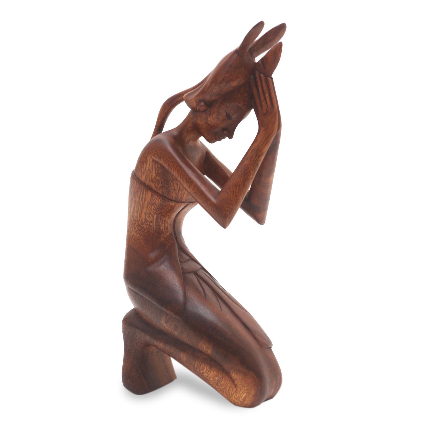 Praying Woman Wood statuette