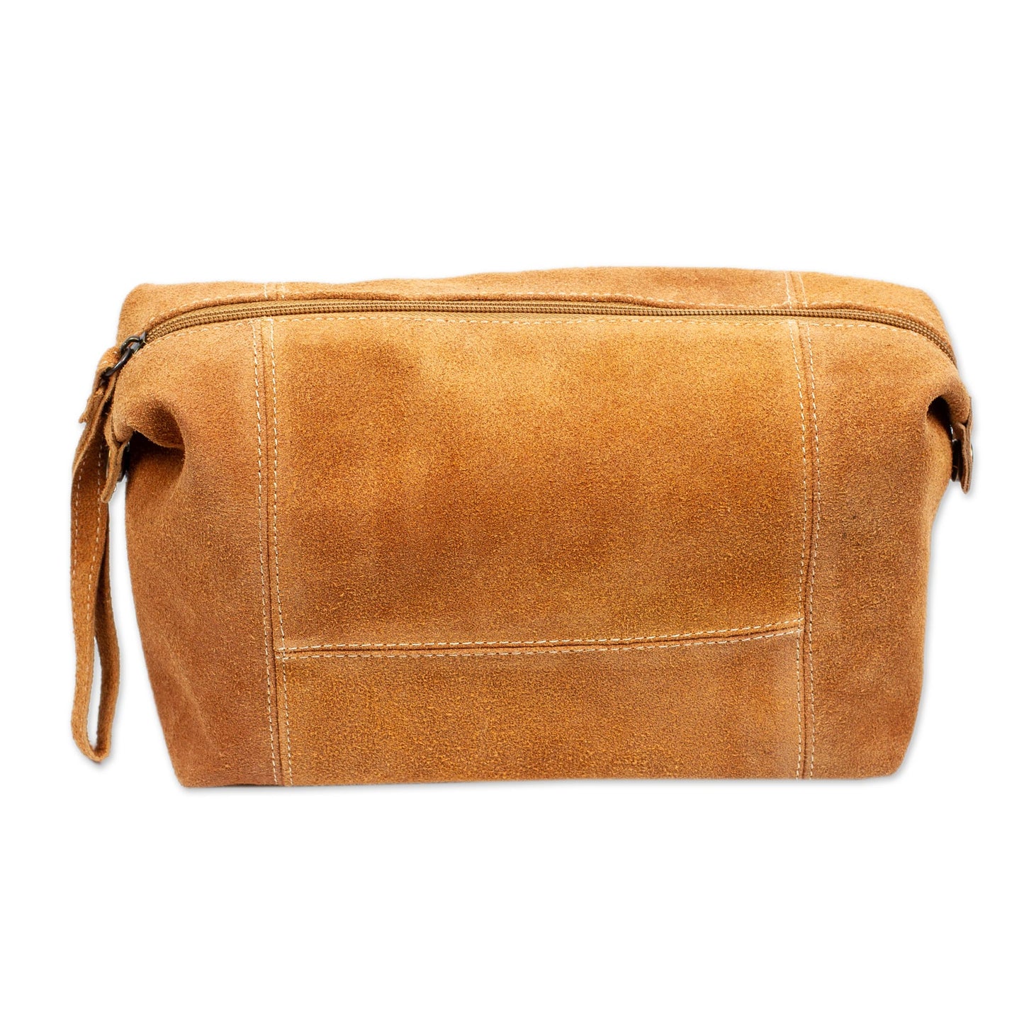 El Bajio Spice Brown Travel or Cosmetic Bag with Zipper and Strap