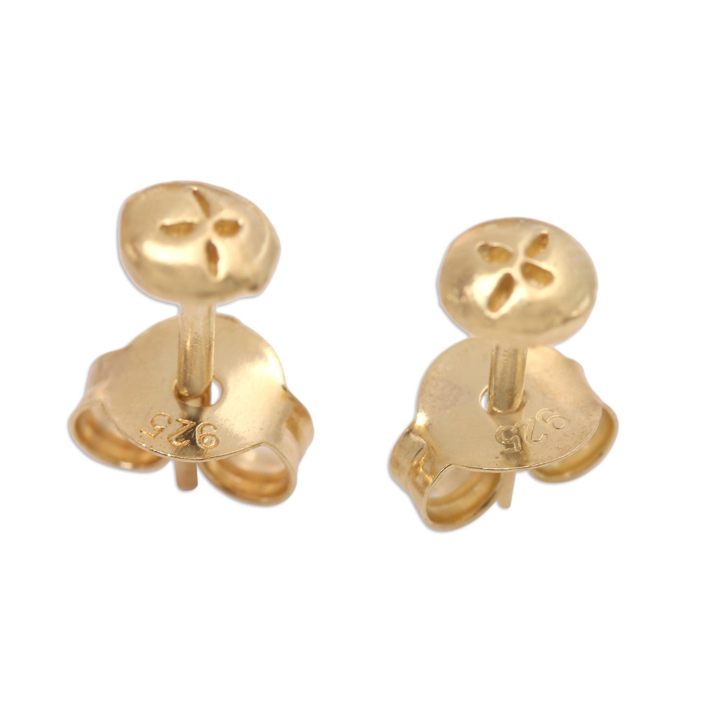 Sublime Gold Hand Made Gold-Plated Stud Earrings