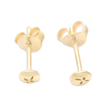 Sublime Gold Hand Made Gold-Plated Stud Earrings