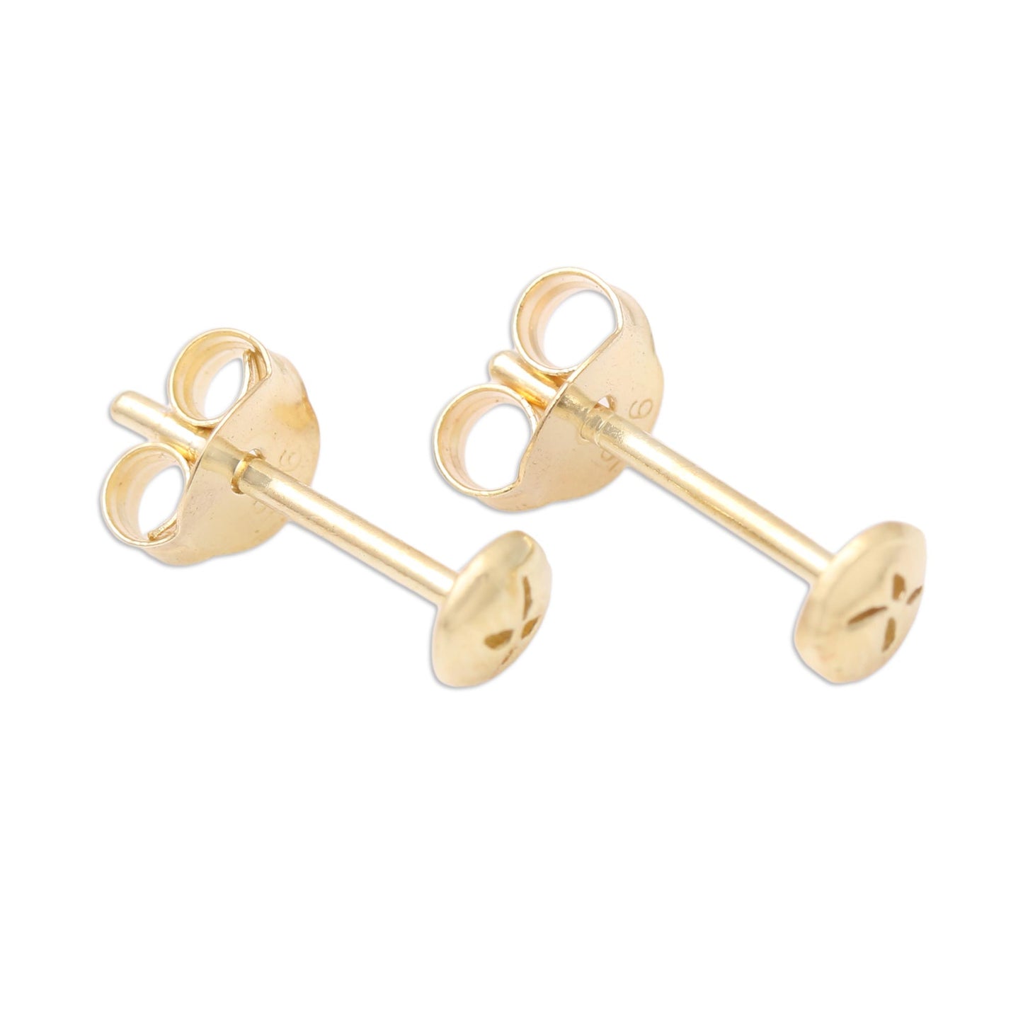 Sublime Gold Hand Made Gold-Plated Stud Earrings