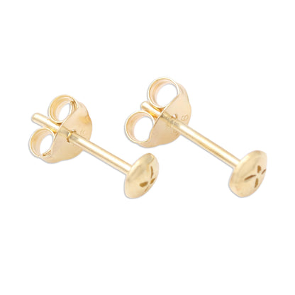 Sublime Gold Hand Made Gold-Plated Stud Earrings