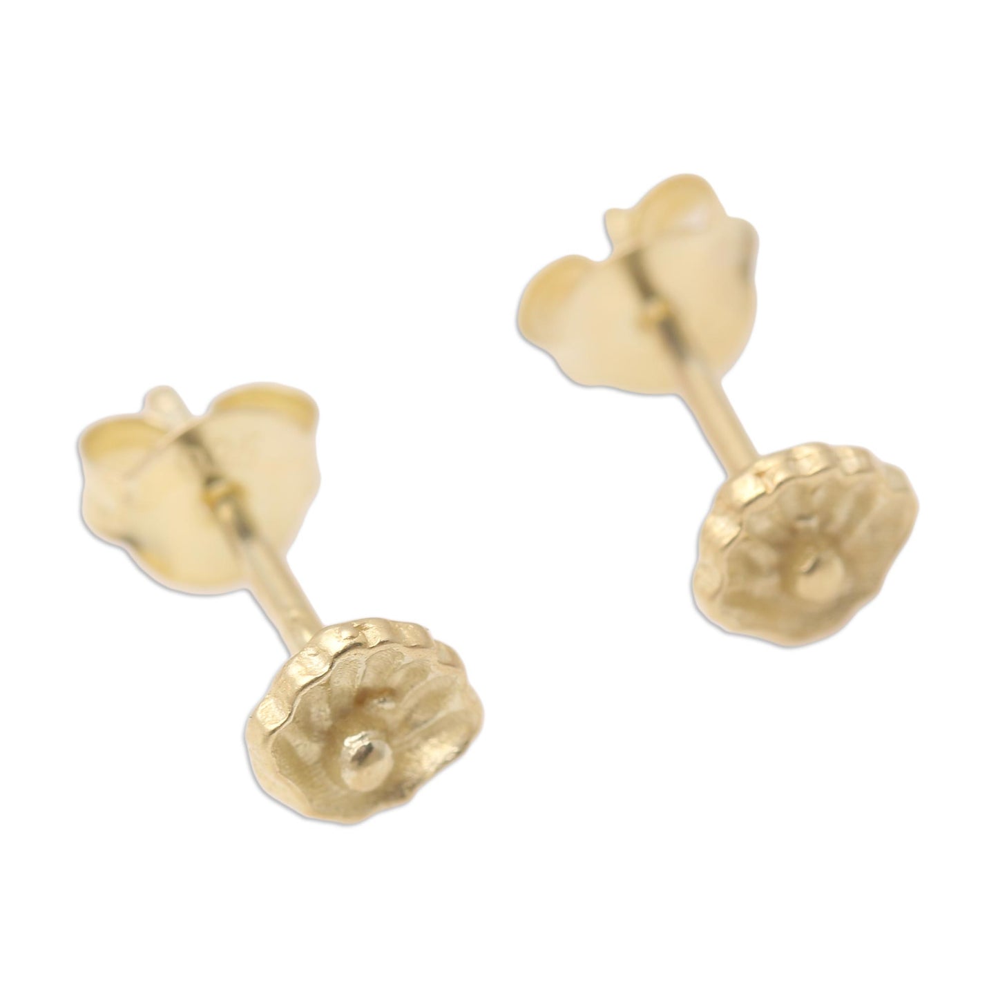 Golden Oyster Gold-Plated Oyster-Motif Stud Earrings