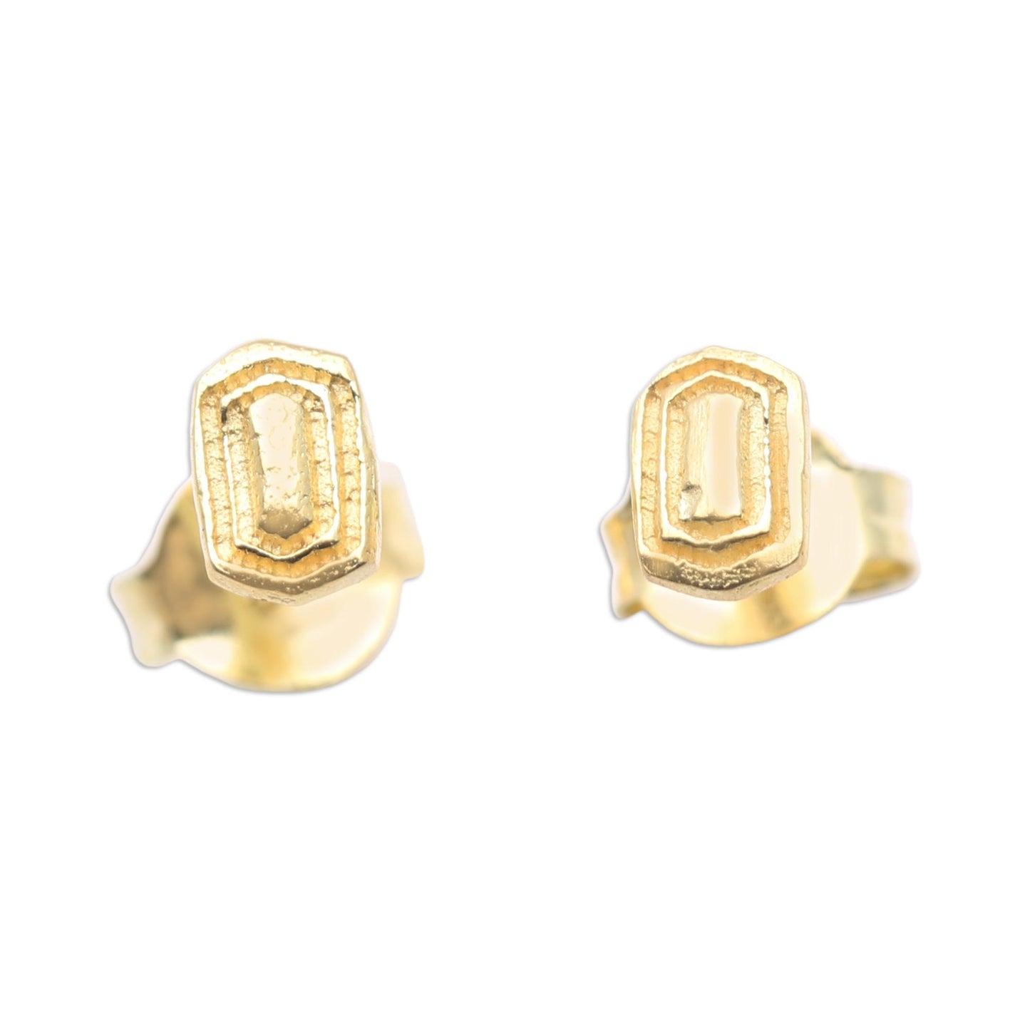 Golden Door Handcrafted Gold-Plated Stud Earrings