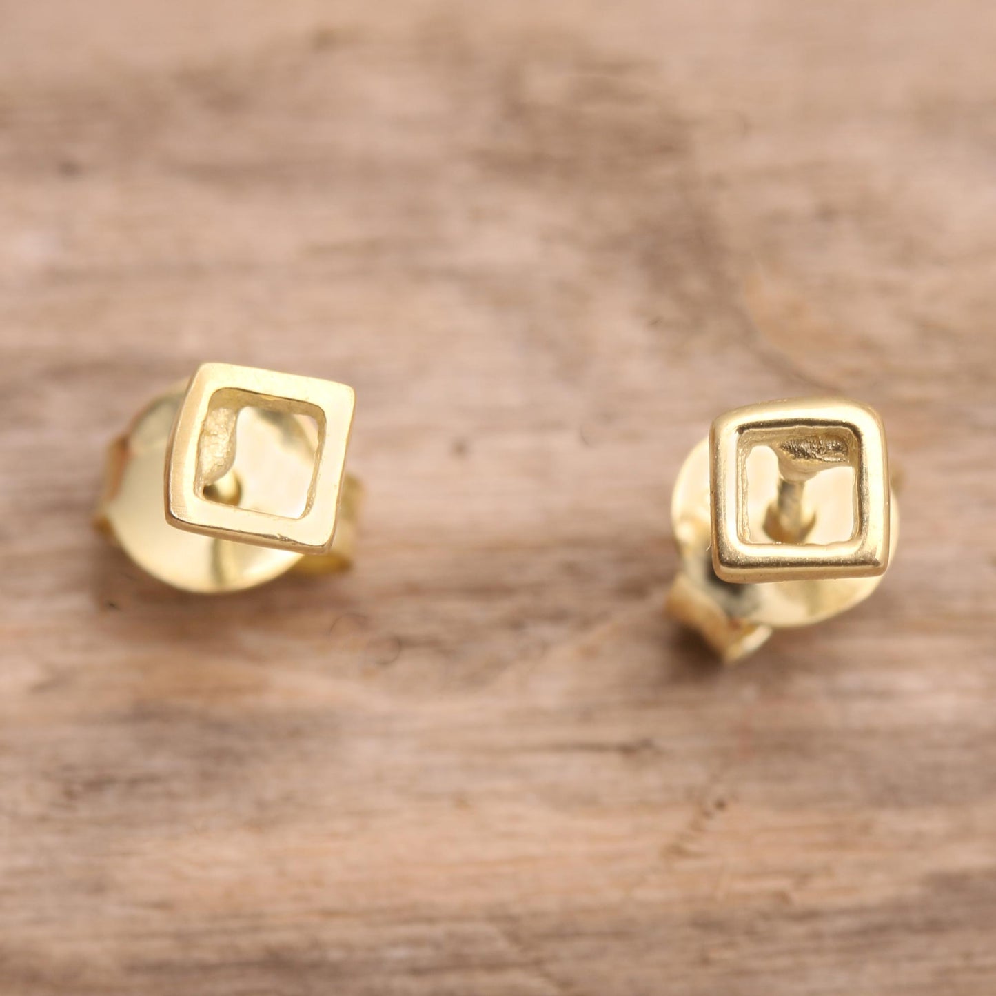 The Other Window Gold-Plated Geometric Stud Earrings