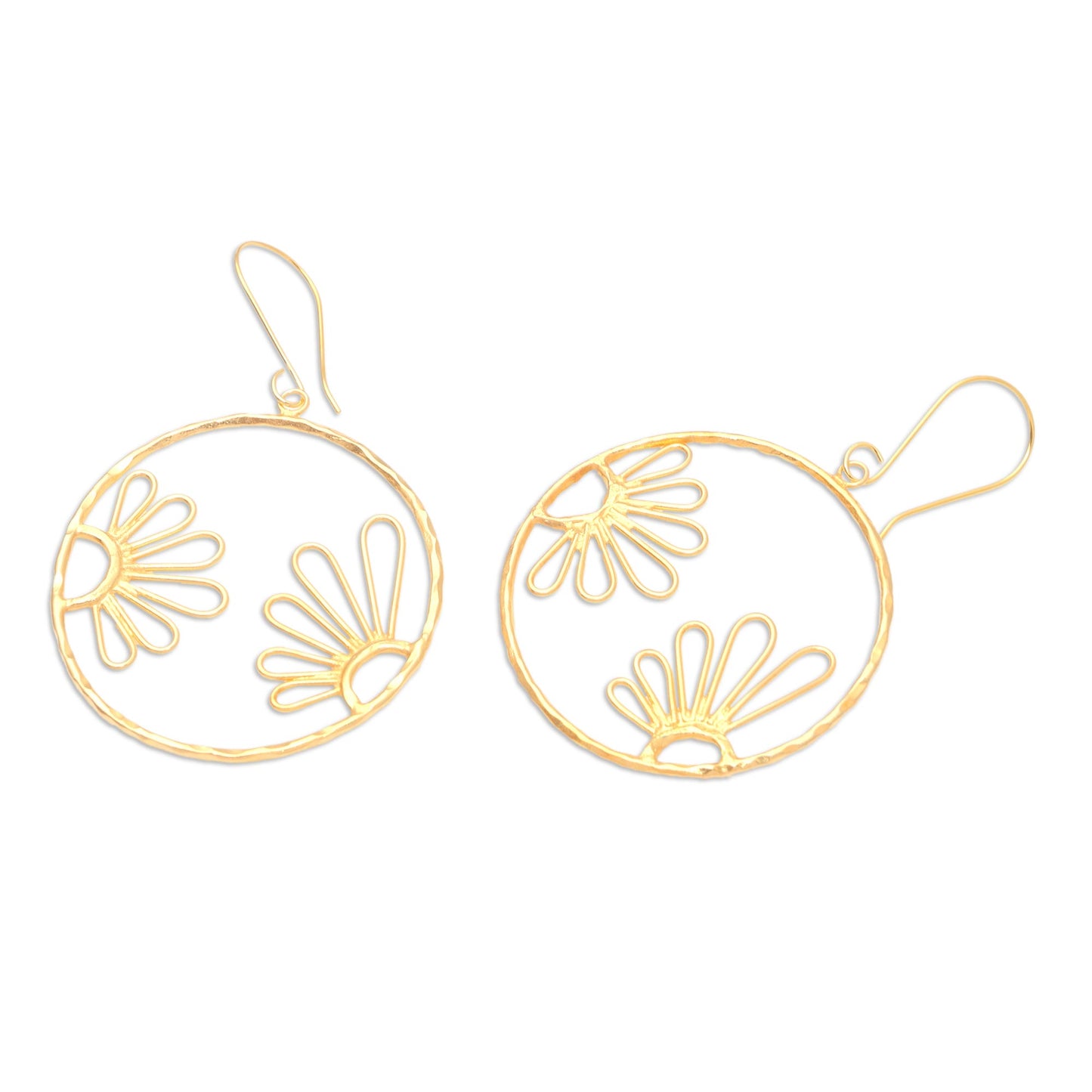 In Focus Gold-Plated Floral Dangle Earrings