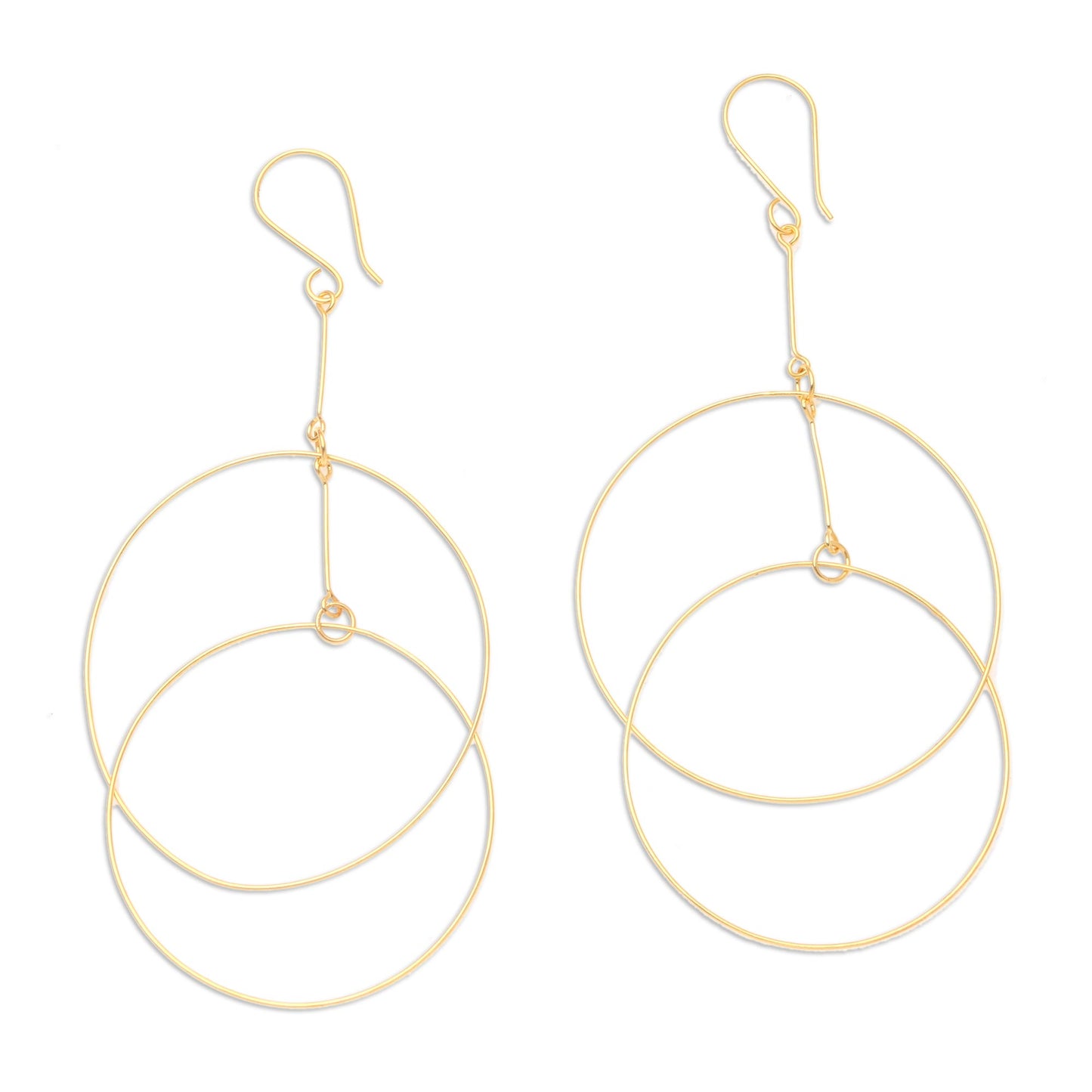 Layer Cake Handcrafted Gold-Plated Dangle Earrings