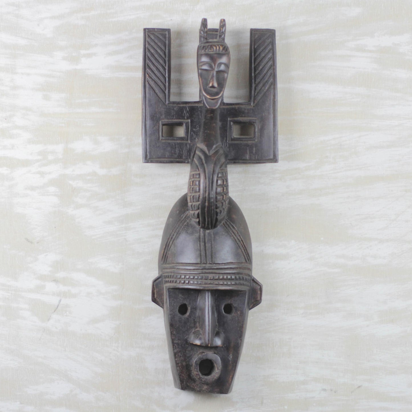 Bambara Hand Carved African Mask from Mali