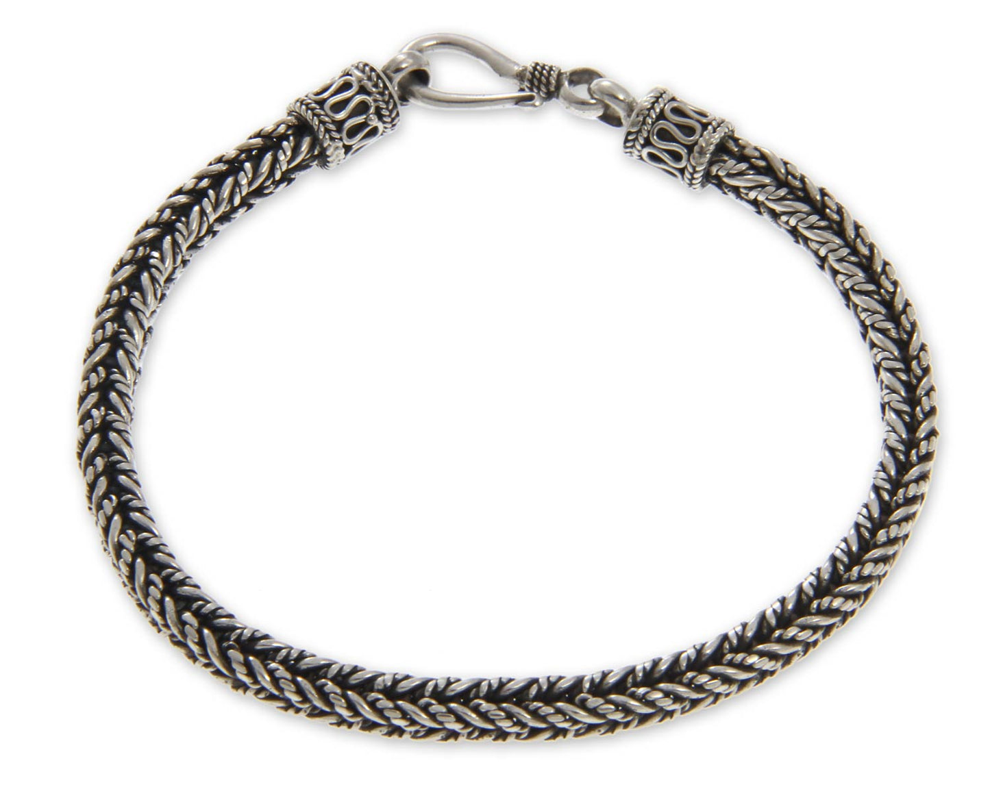 Herringbone Silver Link Bracelet