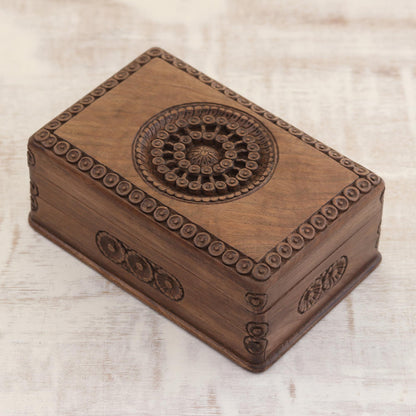 Exotic Radiance Walnut Jewelry Box