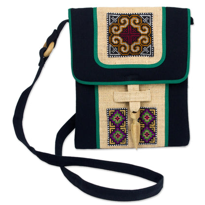 Colors of the Night Hemp Shoulder Bag