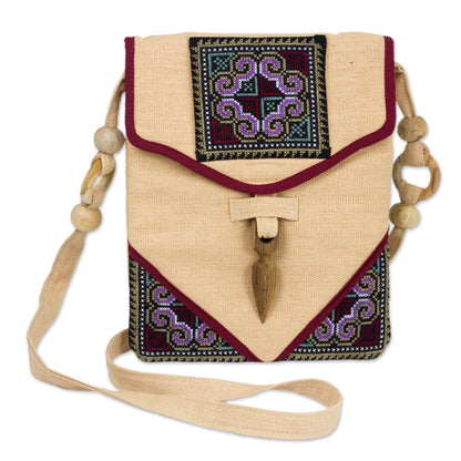 NOVICA - Handmade Hemp Shoulder Bag