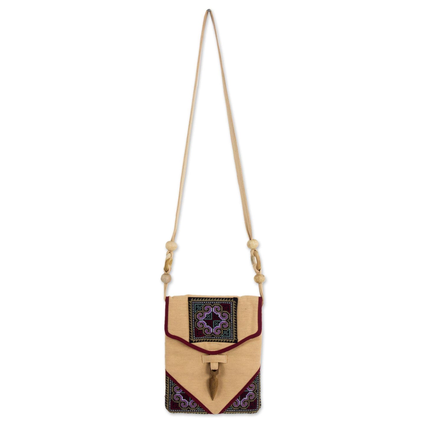 NOVICA - Handmade Hemp Shoulder Bag