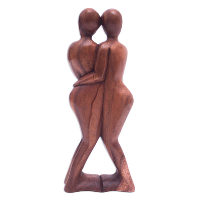 Happy Family Suar Wood Sculpture