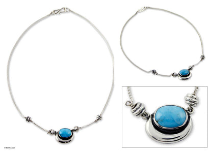 Blue Moon Turquoise Pendant Necklace