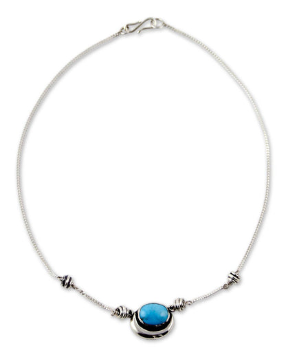 Blue Moon Turquoise Pendant Necklace