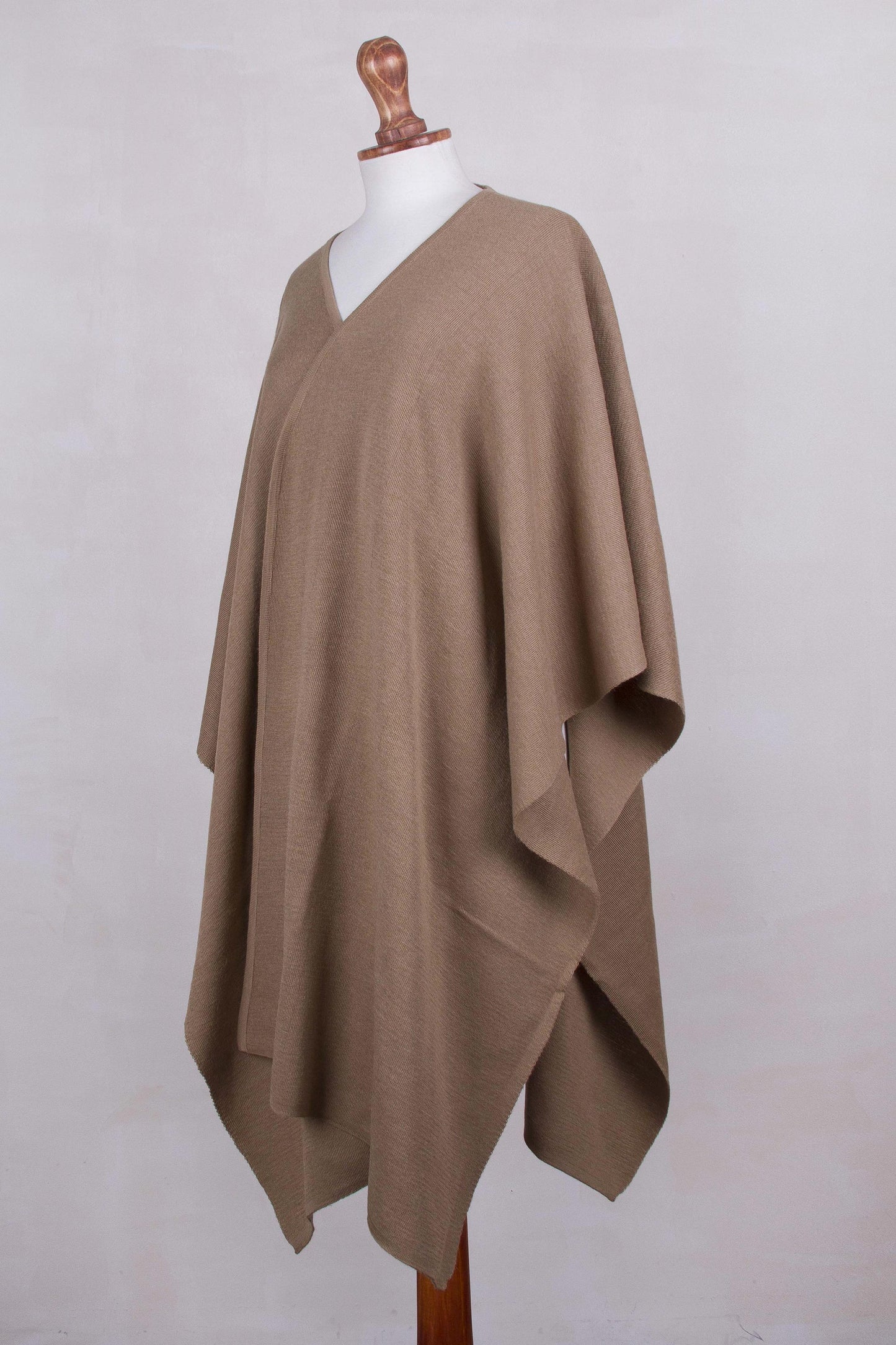 Serenity Brown Peruvian Alpaca Wool Blend Wrap