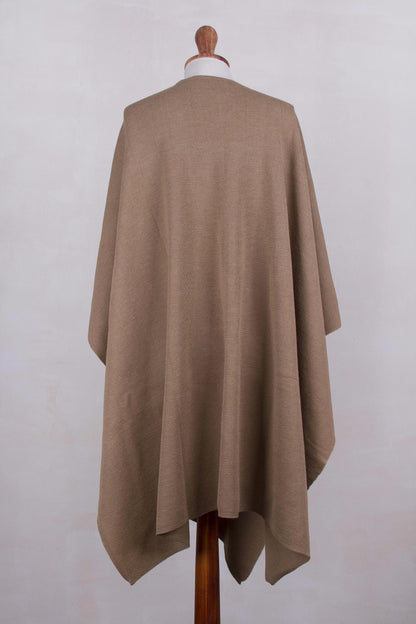 Serenity Brown Peruvian Alpaca Wool Blend Wrap