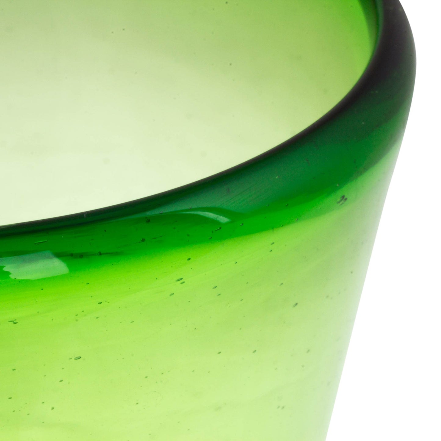Lime Twist Handblown Recycled Water Glasses