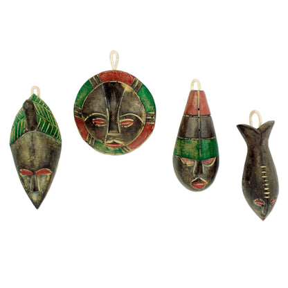 Shepherds Wood ornaments (Set of 4)