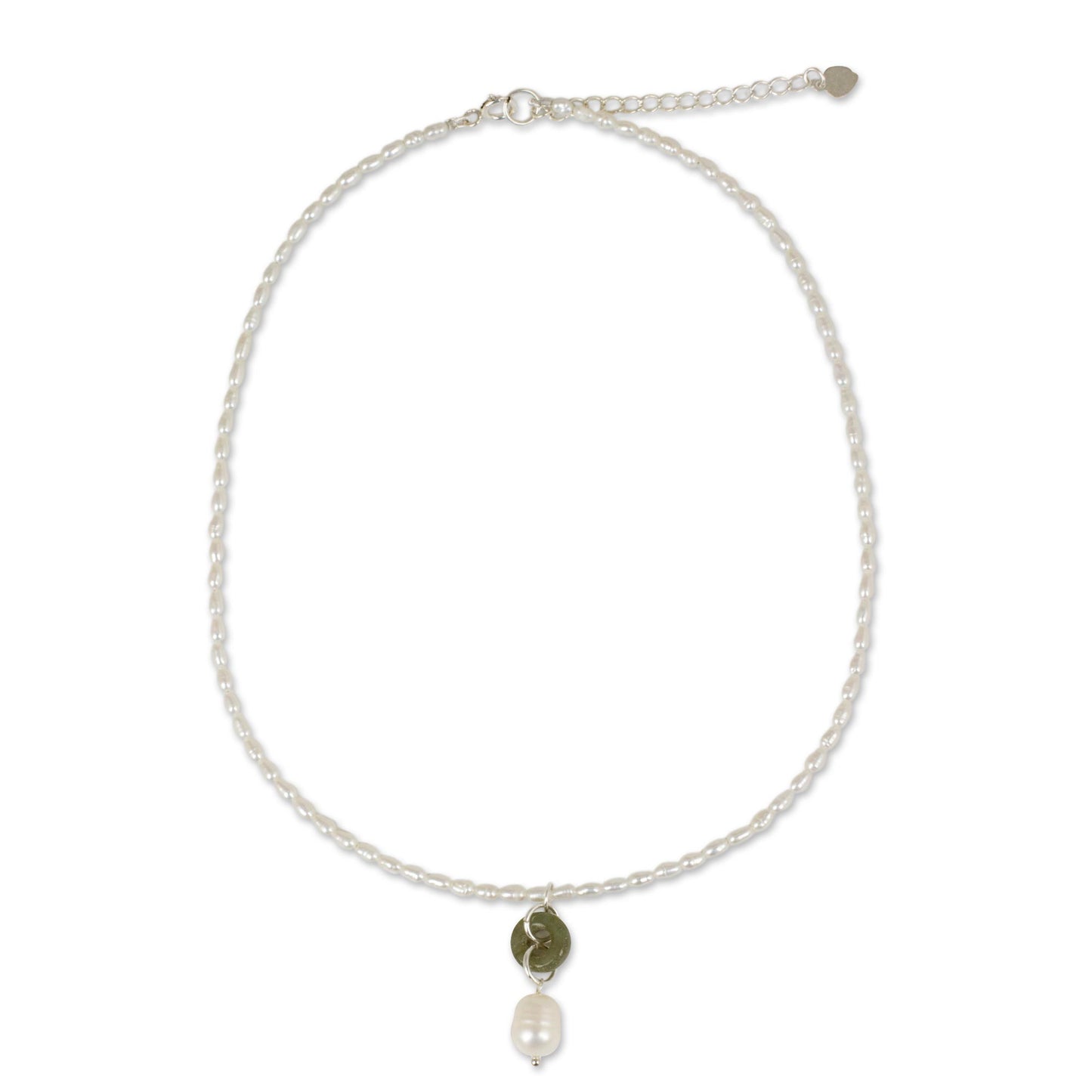 Lucky Cycle Pearl Sterling Silver Necklace