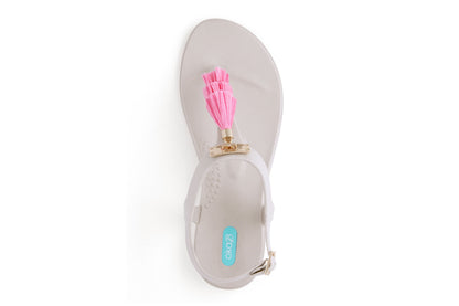 Oka-B Fiesta Women's Slide Sandal with a fun and flirty tassel