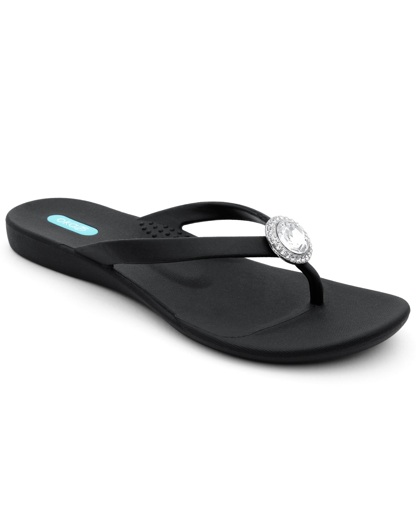 Oka-B Halo Women's Sandal with Brilliant, Sparkling Pendant