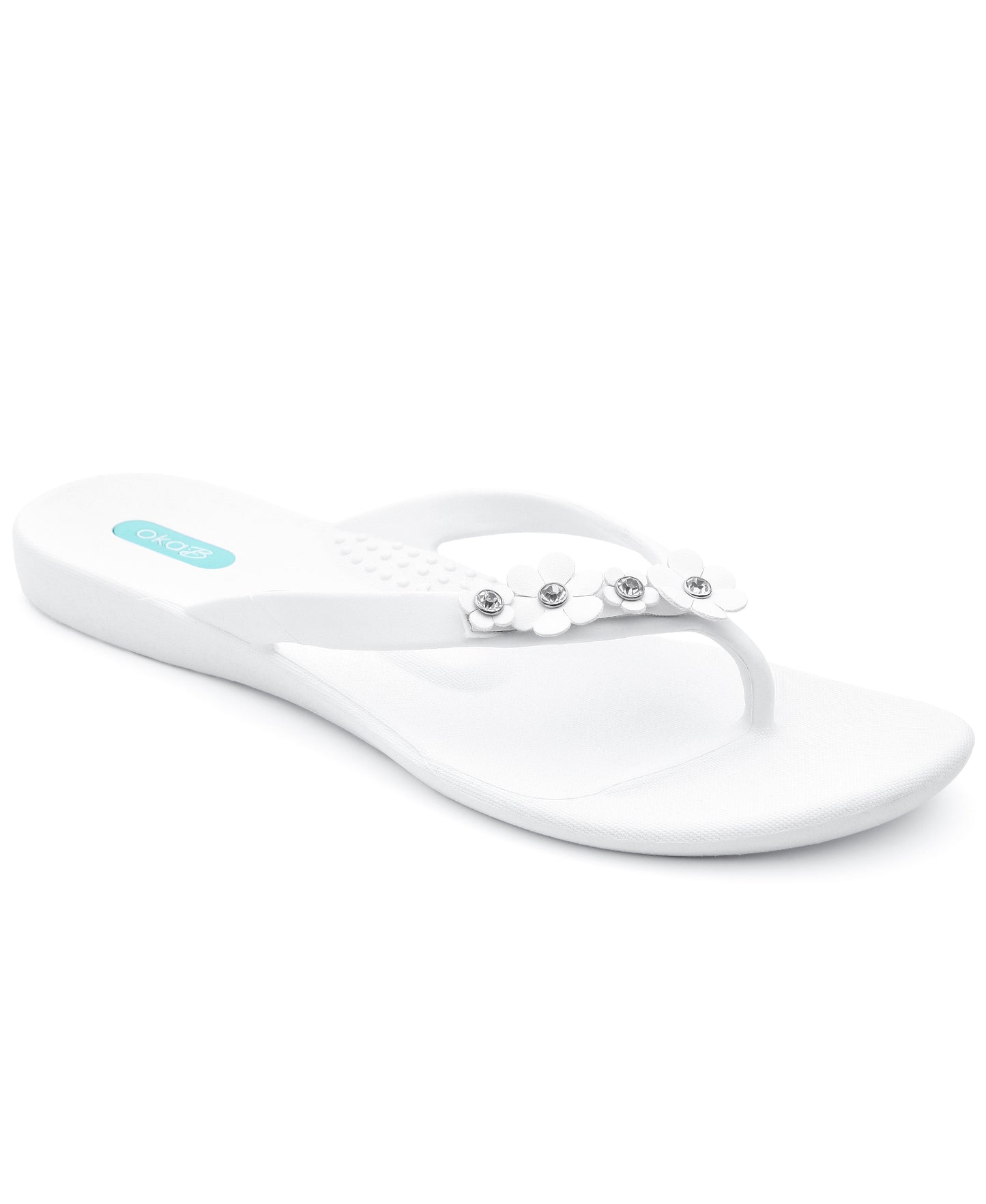 Oka-B's "Loren" Women's Flip Flops with Feminine Daisy Charms