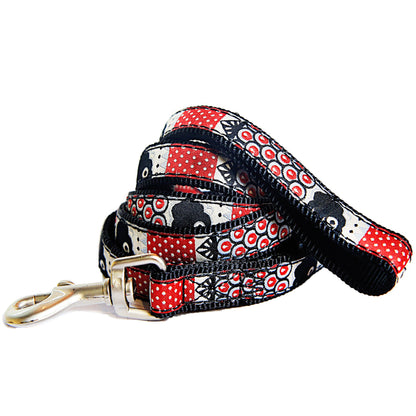 Touchdog&reg; Owl-Eyed Embroidered Collar & Leash