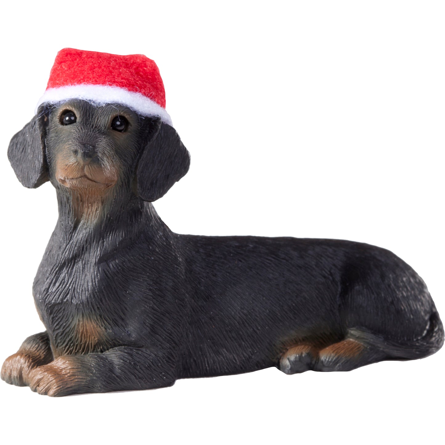 Sitting Black Dachshund Christmas Tree Ornament