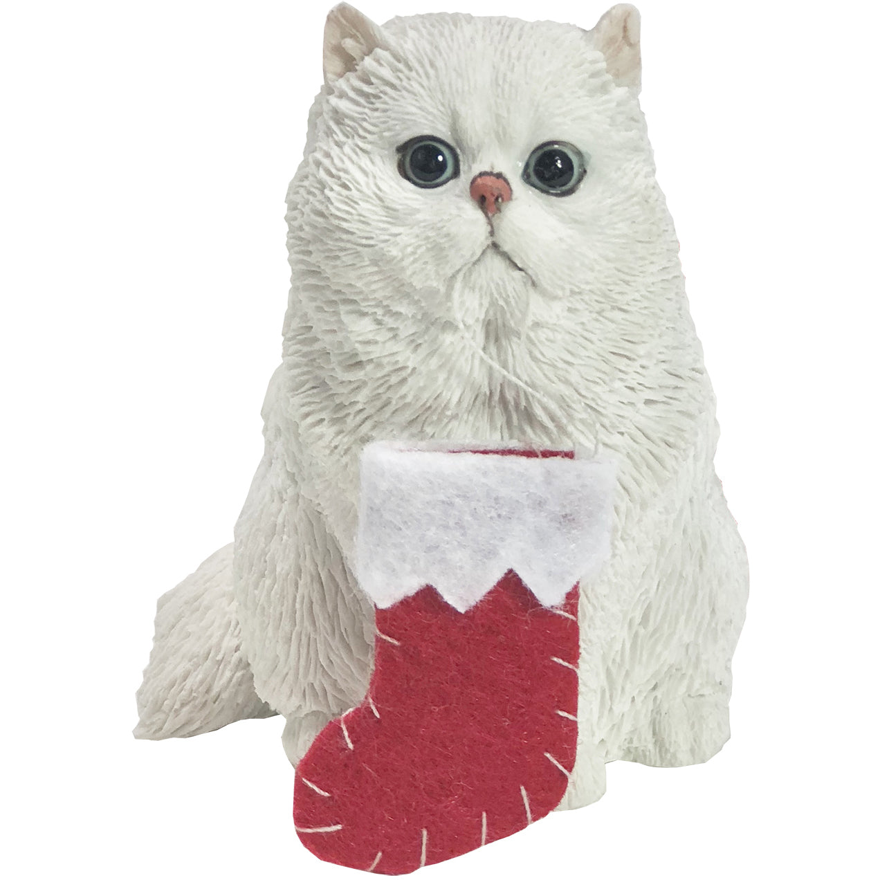 White Persian Cat Christmas Tree Ornament