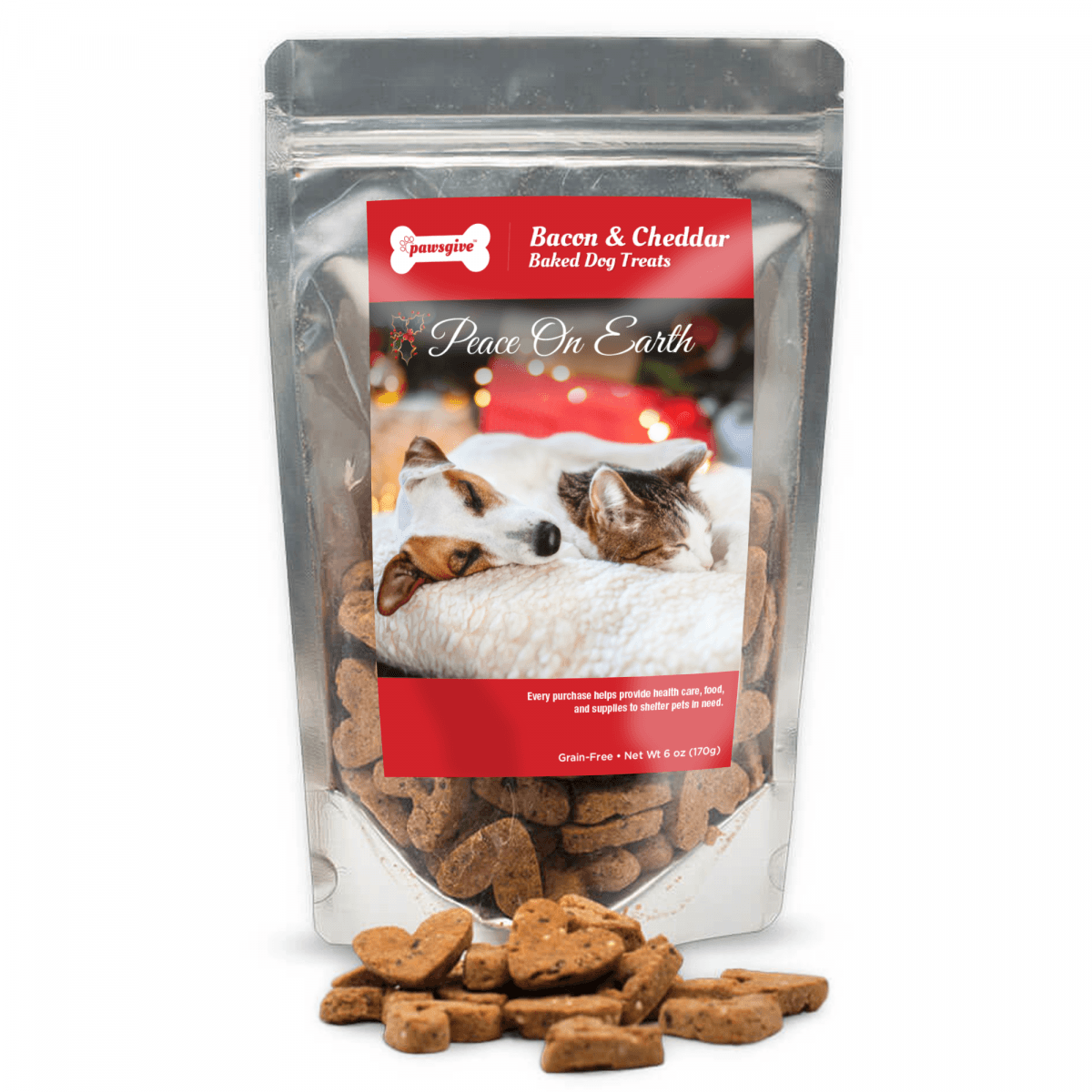 PawsGive - Crunchy Christmas Gluten-Free Dog Treats