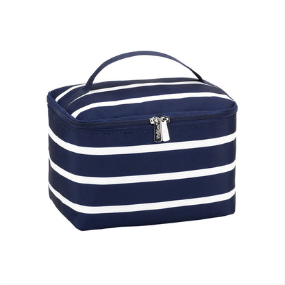 Navy Stripe Cosmetic Bag