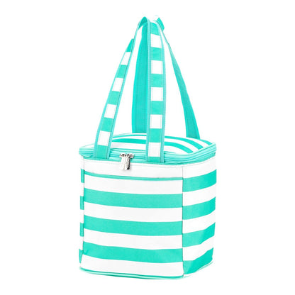 Mint Stripe Cooler Tote