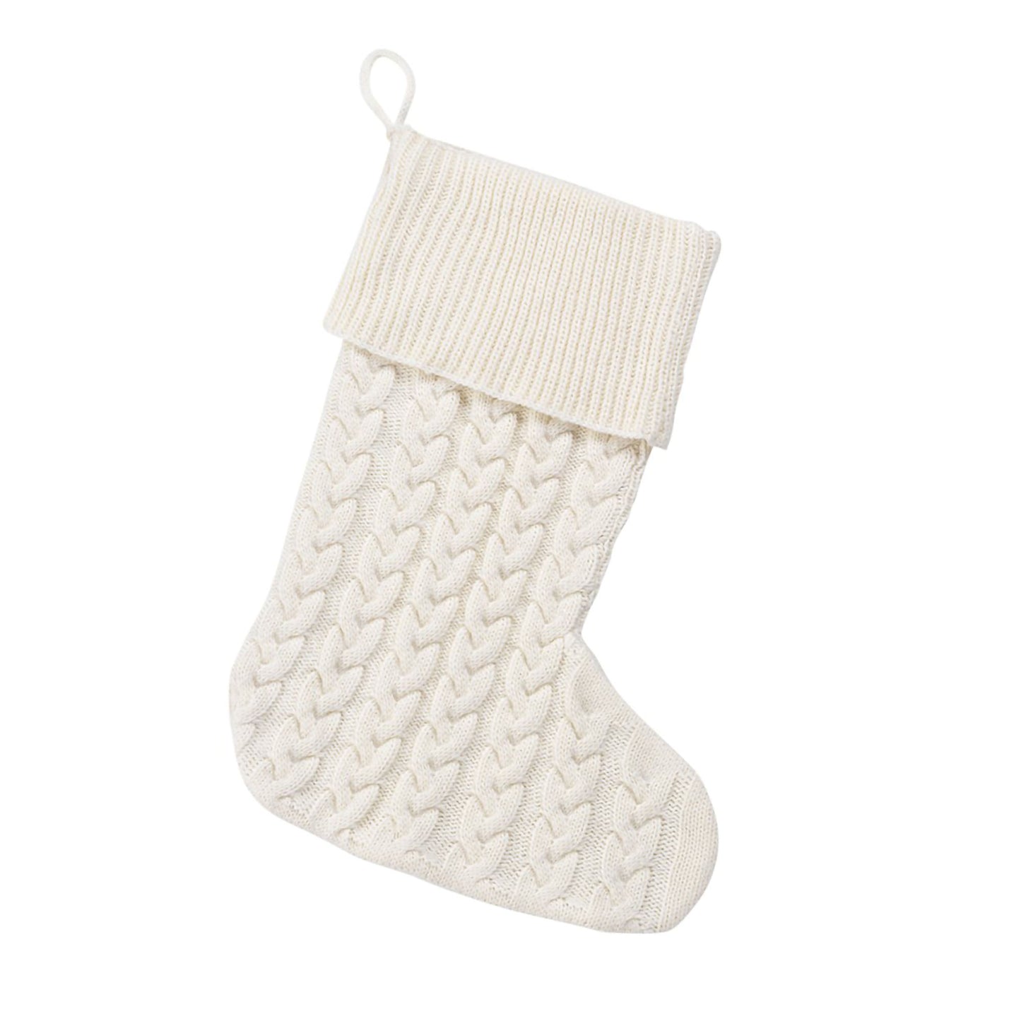 Creme Cable Knit Stocking