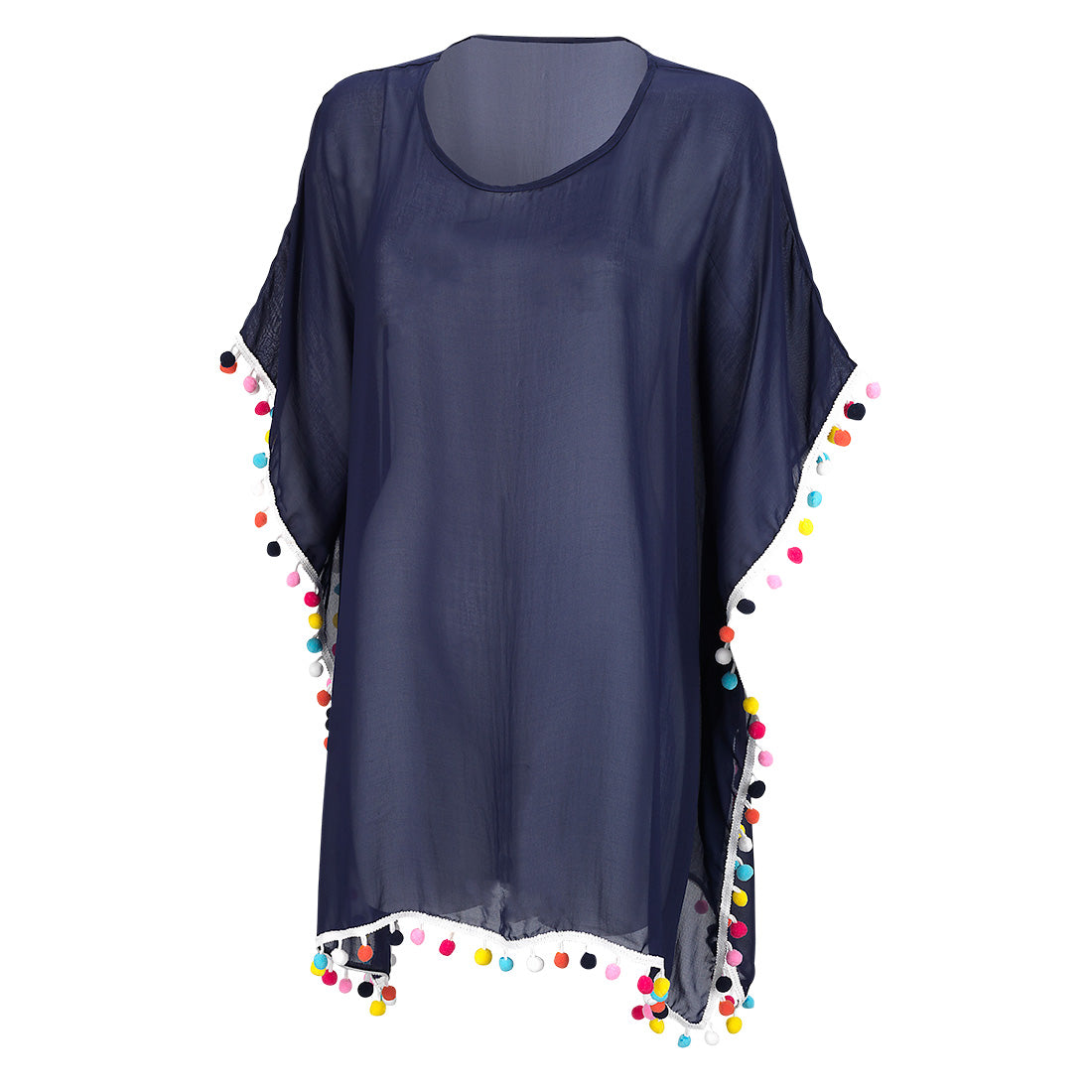 Navy Pom-Tastic Coverup