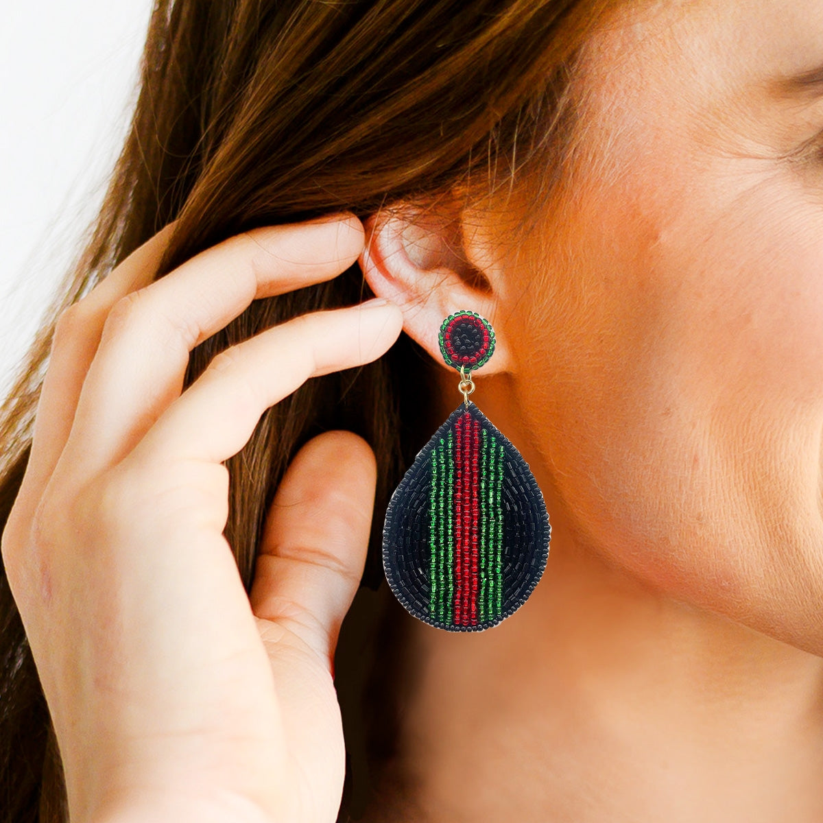 Designer Stripe Maggie Earrings