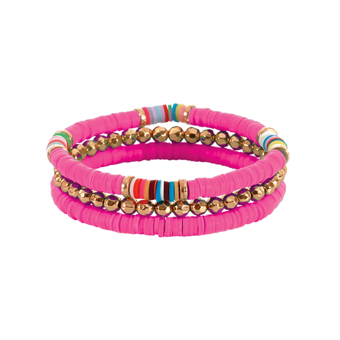 Hot Pink Bracelet Stack