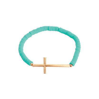 Mint Cross Bracelet