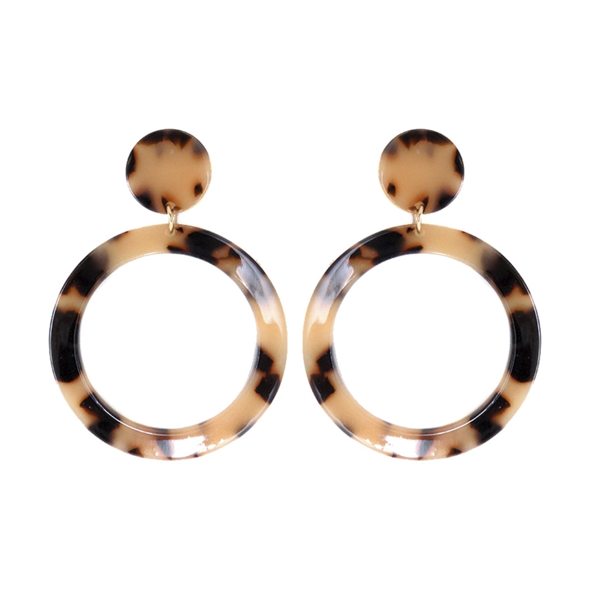 Open Circle Tortoise Earrings