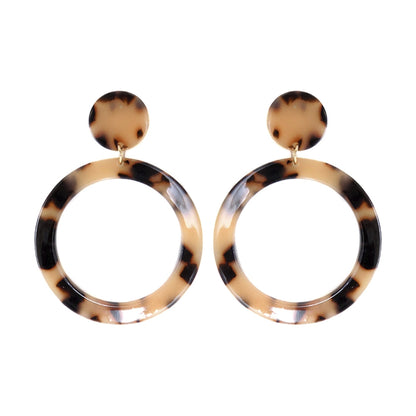 Open Circle Tortoise Earrings