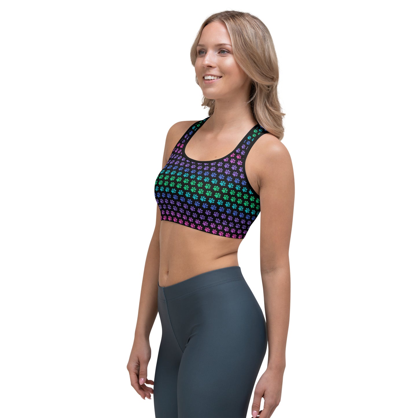 Rainbow Paw Sports Bra