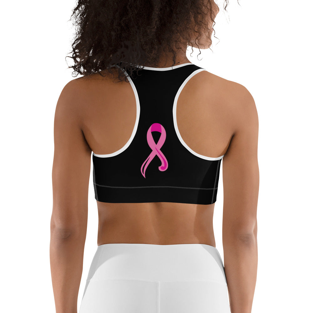 Pink Ribbon Swirl Sports Bra