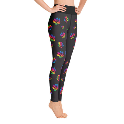 Rainbow Peace Paws Yoga Leggings