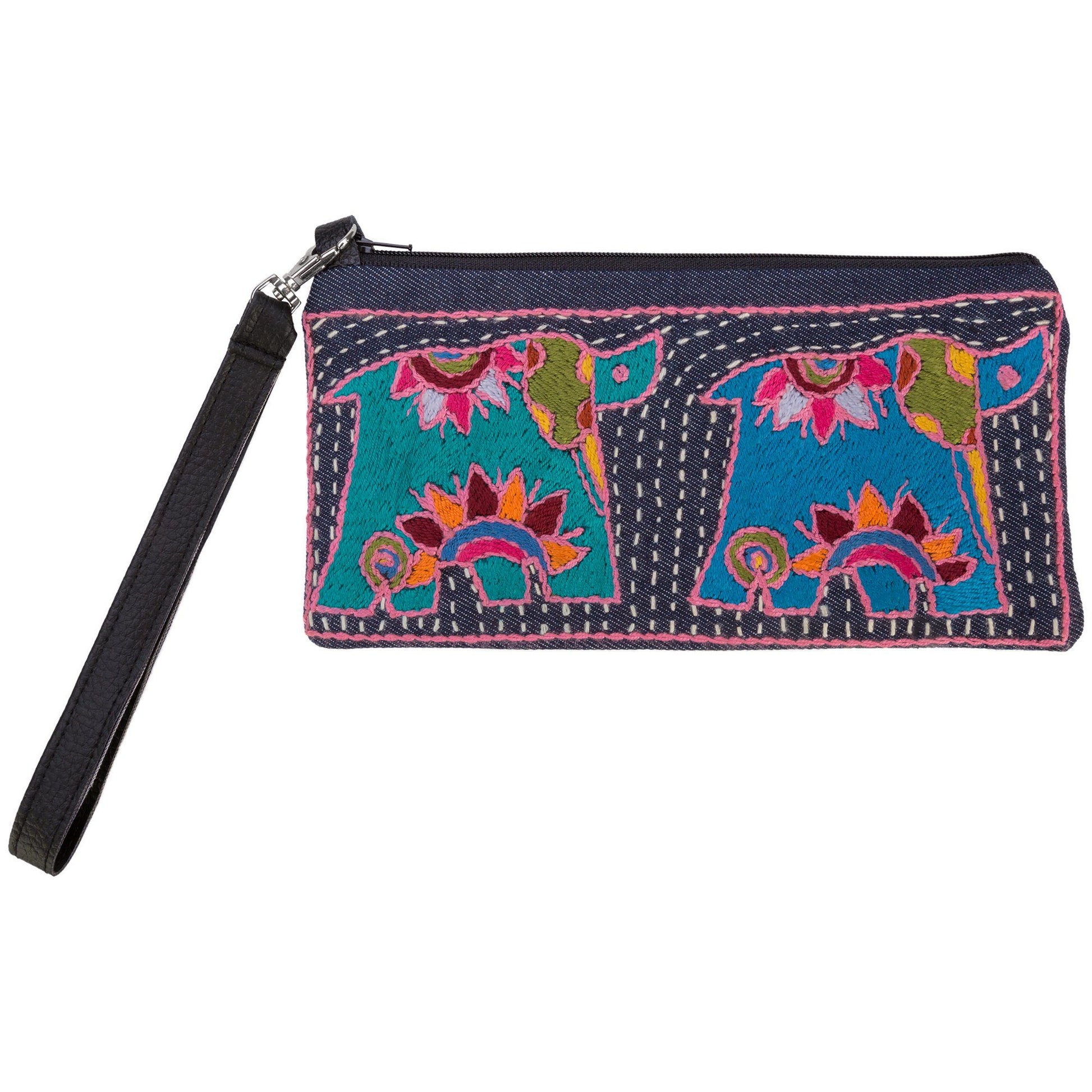 Amarasti Embroidered Wristlet