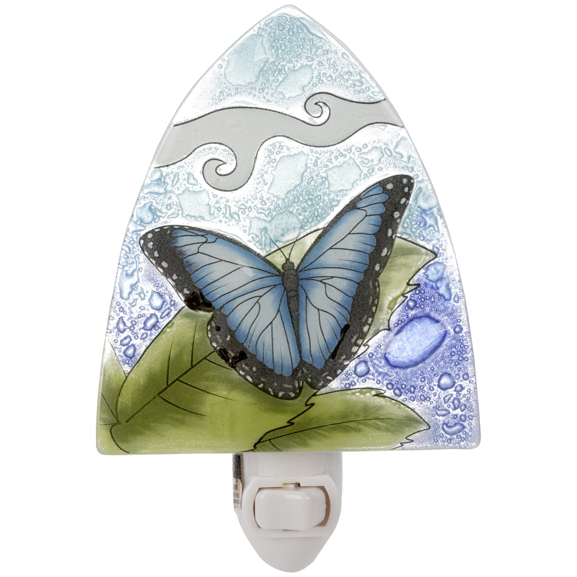 Blue Butterfly Recycled Glass Night Light GreaterGood Blue Butterfly Recycled Glass Night Light GreaterGood
