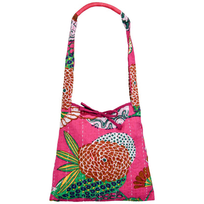 Bright Hand Stitched Kantha Hobo Bag